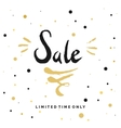 sale poster hand draw brush in watercolor vector image