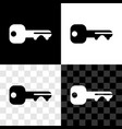 set house key icon isolated on black and white vector image