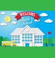 set of back to school banners in origami vector image vector image