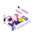 brand isometric concept vector image