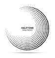 halftone circle abstract frame circular dots logo vector image