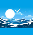 ocean seascape background vector image vector image
