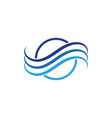 water wave icon vector image
