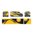 car livery wrap set vector image