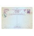 christmas antique postcard vintage mail stamp vector image
