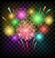 festival fireworks banner for diwali or christmas vector image