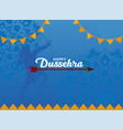 happy dussehra lord ram silhouette and arrow vector image vector image