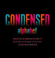 condensed font vector image