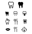 dental icons vector image