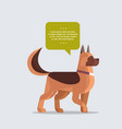 german shepherd icon cute dog with chat bubble vector image