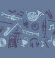 background with wind musical instruments vector image
