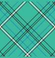 green blue check plaid pixel seamless pattern vector image vector image