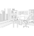 home office in loft style vector image vector image