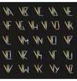 letter v with alphabet vector image vector image