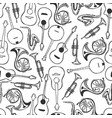 musical instruments seamless pattern vector image