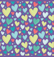 bright colorful hearts purple seamless vector image vector image