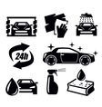 car wash icons vector image vector image