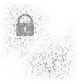 digital lock guard sign binary code vector image