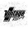 old grunge black race logo vector image
