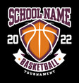 streetball or high school sport team badge sign vector image vector image