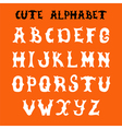hand drawn font sketch style alphabet vector image