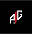 pg letter logo creative design with graphic vector image
