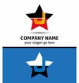 letter j logo with star icon vector image vector image