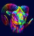 mountain sheep in pop art style vector image vector image