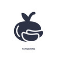 tangerine icon on white background simple element vector image