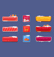christmas holiday badges set vector image