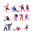 drinkers and people playing with water guns set vector image