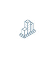 graph chart statistic diagram isometric icon 3d vector image vector image