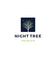 night tree logo icon vector image