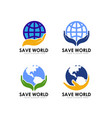 save earth logo design template globe logo vector image