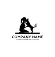 design logo ideas training dogs template vector image