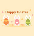 easter rabbit eggs vector image