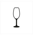 empty wine glass icon monochrome style vector image