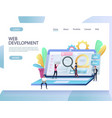 web development website landing page design vector image