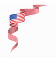american flag wavy abstract background vector image vector image