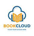 book cloud logo template this design use vector image vector image
