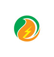 circle eco electric business logo vector image vector image