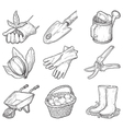 garden tools and things vector image vector image