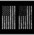 grunge black and white usa flag design vector image vector image