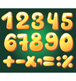 hand drawn numerals vector image vector image
