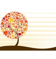autumn tree background vector image vector image