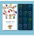 business card with a picture of children vector image
