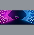 pink and blue neon stage path floor banner vector image vector image