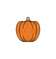 pumpkin handdrawn design template isolated vector image vector image