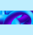 wavy fluid 3d shape with bright blue colors vector image