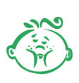concept of a sickening avatars face stomach vector image